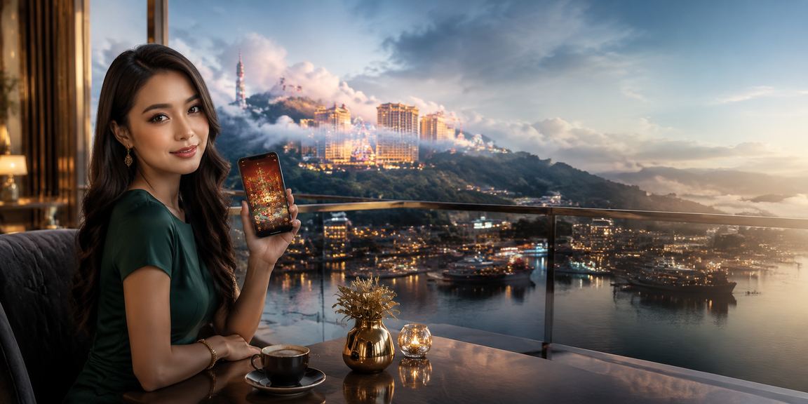Pemain mengakses Baccarat live dari telefon di Genting Highlands